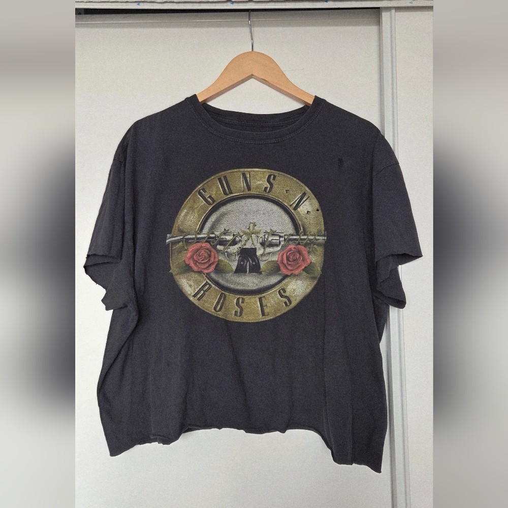 Guns N' Roses Graphic Crop Top - Black